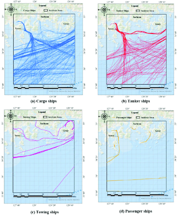 VesselRoute Density Plot from AIS Data