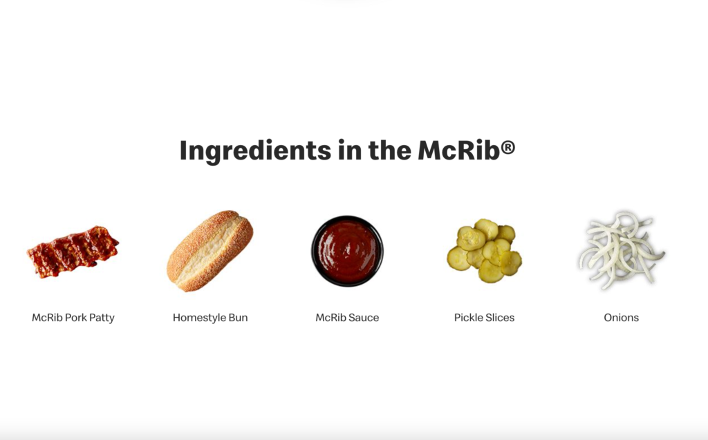 McRib Ingredients Breakdown